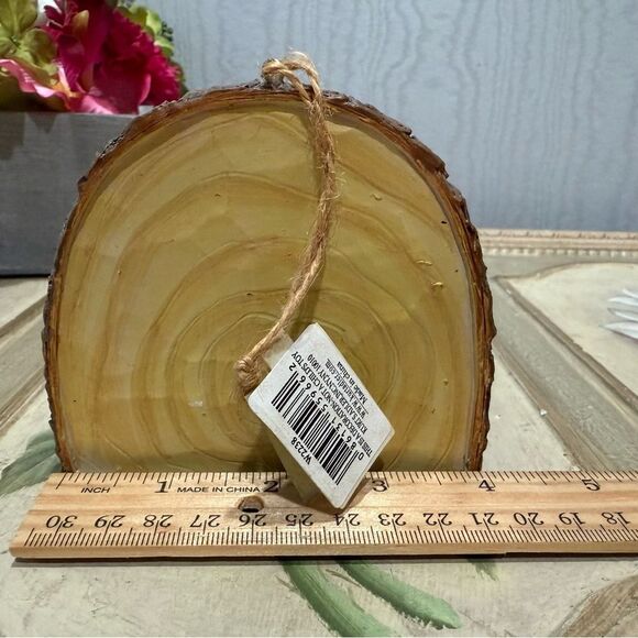 Vintage Kurt Adler Nativity Scene Ornament Faux Wood Bark 3D Tag Attached - Picture 8 of 13